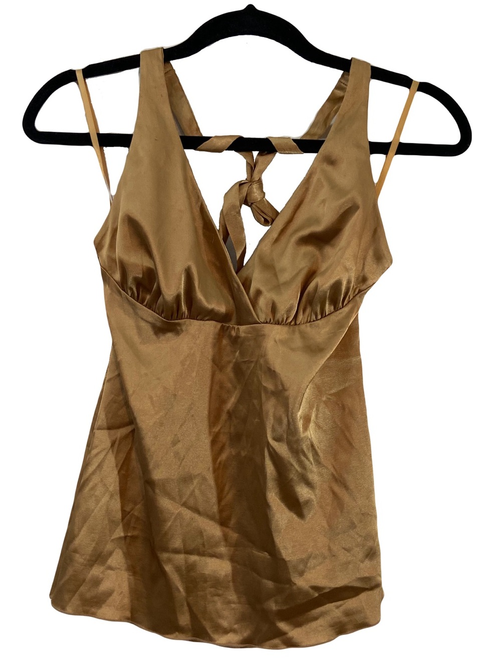 Gold ‘satin’ halter top